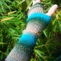 Green Beige Gradient Handmade Fingerless Gloves ArmWarmer