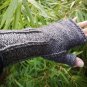Snowflake Obsidian Gray Inside Out Raw Seam Gloves