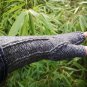Snowflake Obsidian Gray Inside Out Raw Seam Gloves
