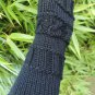 Black Handknit Multipattern Fingerless Gloves Armwarmer