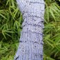Denim Blue Warm Handmade Tweed Knit Fingerless Gloves ArmWarmer