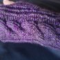 Purple Tones Handmade Twist Knit Fingerless Gloves