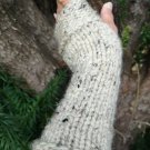 Medieval Handmade Fingerless Knit Gloves Arm Warmer Wool