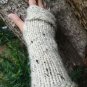 Medieval Handmade Fingerless Knit Gloves Arm Warmer Wool