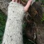 Medieval Handmade Fingerless Knit Gloves Arm Warmer Wool