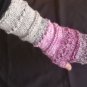 Fingerless Gloves Mittens Armwarmer grey/pink/violet Mandala Ombre Joy