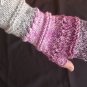 Fingerless Gloves Mittens Armwarmer grey/pink/violet Mandala Ombre Joy