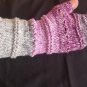 Fingerless Gloves Mittens Armwarmer grey/pink/violet Mandala Ombre Joy