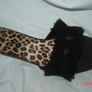 Black Cheetah flip flops
