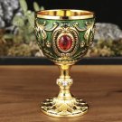 Golden green wine cup craft gift golden greenwine set creative golden green wine cup