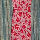 Vintage 70s Red Pink jonathan martin gathered bust sz 3