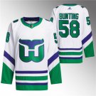 Men's Carolina Hurricanes #58 Michael Bunting White 2024 Stitched Jersey