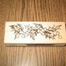 PSX Christmas Holly & Berries Wood Mounted Rubber Stamp G-1957 Retired Collectible