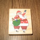 PSX Santa Claus Wood Mounted Rubber Stamp CG-3514 Retired Collectible