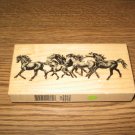 PSX Wild Horses Wood Mounted Rubber Stamp K-1806 Retired Collectible