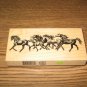 PSX Wild Horses Wood Mounted Rubber Stamp K-1806 Retired Collectible