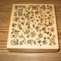 PSX Flower Background Wood Mounted Rubber Stamp K-3178 Retired Collectible