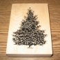 PSX Christmas Pine Tree Wood Mounted Rubber Stamp K-1453 Retired Collectible