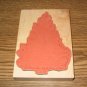 PSX Christmas Pine Tree Wood Mounted Rubber Stamp K-1453 Retired Collectible