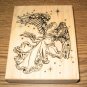 PSX Golden Angel Wood Mounted Rubber Stamp K-1332 Retired Collectible