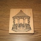 PSX Garden Gazebo Wood Mounted Rubber Stamp K-1746 Retired Collectible