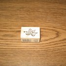 PSX Ribbon Doves Wood Mounted Rubber Stamp B-2576 Retired Collectible