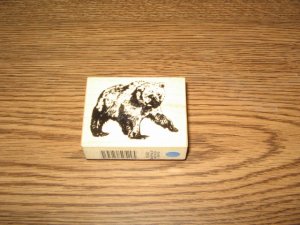 PSX Grizzly Bear Wood Mounted Rubber Stamp D-543 Retired Collectible