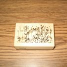 PSX Floral Picket Fence Wood Mounted Rubber Stamp F-470 Retired Collectible