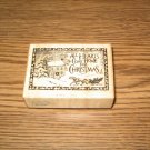 PSX All Hearts Come Home For Christmas Wood Mounted Rubber Stamp F-324 Retired Collectible
