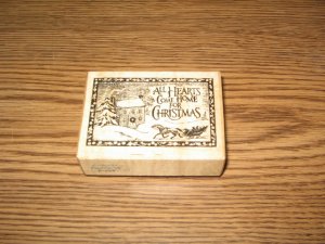 PSX All Hearts Come Home For Christmas Wood Mounted Rubber Stamp F-324 Retired Collectible