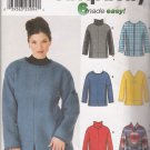 Misses' Fleece Tops Plus Size Sewing Pattern Size L, XL Simplicity 9814 UNCUT