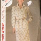 Misses' Dress & Tie Sewing Pattern Size 12-16 McCall's 9111 UNCUT