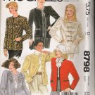 Misses' Jacket Sewing Pattern Size 12 McCall's 8798 UNCUT