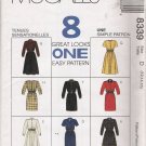 Misses' Dress In Two Lengths Sewing Pattern Size 12-16 McCall's 8339 UNCUT