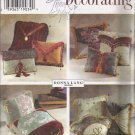 Decorative Throw Pillows Sewing Pattern Simplicity 7196 UNCUT