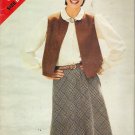 Vintage Sewing Pattern Misses' Vest & Skirt Size 14-18 Butterick 3829 UNCUT
