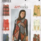 Misses' Vest Sewing Pattern Size L-XL Simplicity 8228 UNCUT
