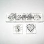 Acrylic Mounted Rubber Stamps Lot Of 3