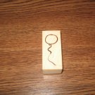 PSX Balloon Wood Mounted Rubber Stamp C-2267 Retired Collectible