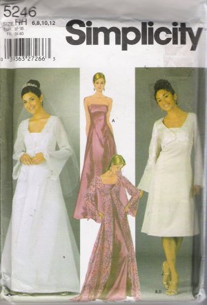 Vintage sewing pattern: glamorous 1960s gown dress, wedding dress