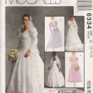 Misses' Bridal Gowns & Bridesmaids' Dresses Sewing Pattern Size 10-14 McCall's 6334 UNCUT