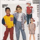 Children's Jacket Shirt Pants Shorts Hat Sewing Pattern Size 3-4 McCall's 6234 UNCUT