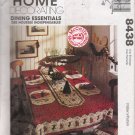 Dining Essentials Sewing Pattern McCall's 8438 UNCUT