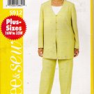 Women's Tunic & Pants Plus Size Sewing Pattern Size 22-26 Butterick 5912 UNCUT