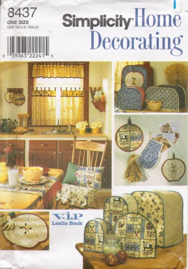 Kitchen Accessories Sewing Pattern Simplicity 8437 UNCUT