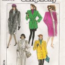 Misses' Lined Coat Sewing Pattern Size 16 Simplicity 8872 UNCUT