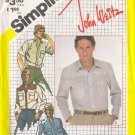 Vintage Sewing Pattern Men's Western Style Shirt Size 42 Simplicity 5439 UNCUT