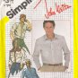Vintage Sewing Pattern Men's Western Style Shirt Size 42 Simplicity 5439 UNCUT