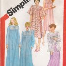 Misses' Nightgown Robe Bed Jacket Sewing Pattern Size 10-12 Simplicity 5330 UNCUT
