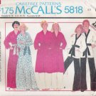 Vintage Sewing Pattern Misses' & Men's Robe Jacket Pants Size 40-42 McCall's 5818 UNCUT